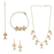 Load image into Gallery viewer, Meenakari Kundan Stone Jewellery Set