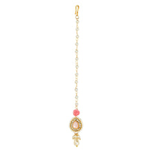 Load image into Gallery viewer, Diamond Stone Rose Maang Tikka