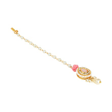 Load image into Gallery viewer, Diamond Stone Rose Maang Tikka
