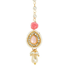 Load image into Gallery viewer, Diamond Stone Rose Maang Tikka