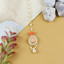 Load image into Gallery viewer, Diamond Stone Rose Maang Tikka