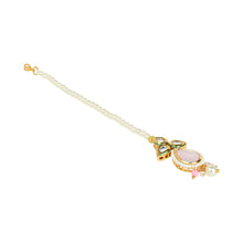 Load image into Gallery viewer, Pearl Drop Kundan Stone Maang Tikka