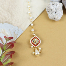 Load image into Gallery viewer, Meenakari Kundan Stone Maang Tikka
