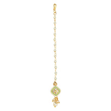 Load image into Gallery viewer, Meenakari Kundan Stone Maang Tikka