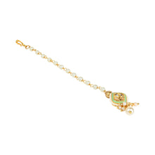 Load image into Gallery viewer, Meenakari Kundan Stone Maang Tikka
