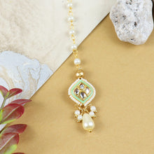Load image into Gallery viewer, Meenakari Kundan Stone Maang Tikka