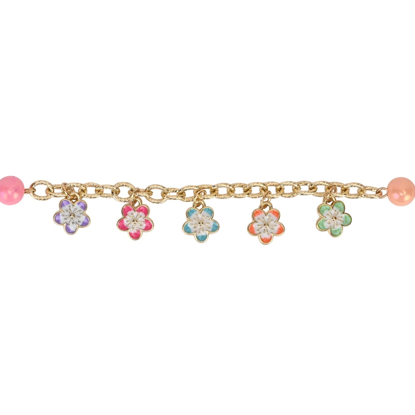 Floral Charms Chain Bracelet