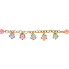 Load image into Gallery viewer, Floral Charms Chain Bracelet