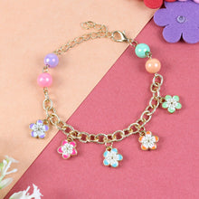 Load image into Gallery viewer, Floral Charms Chain Bracelet