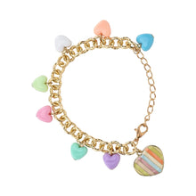 Load image into Gallery viewer, Hearts Charm Chain Bracelet