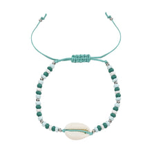 Load image into Gallery viewer, Beaded Beach Shell Adjustable Anklet - Set of 2