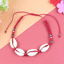 Load image into Gallery viewer, Beaded Boho Beach Shells Adjustable Anklet