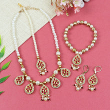 Load image into Gallery viewer, jewellery girls women ladies necklace bracelet maang tikka earring gift accessories cute stylish fancy fashion children combo set ethnic festive wedding puja pooja