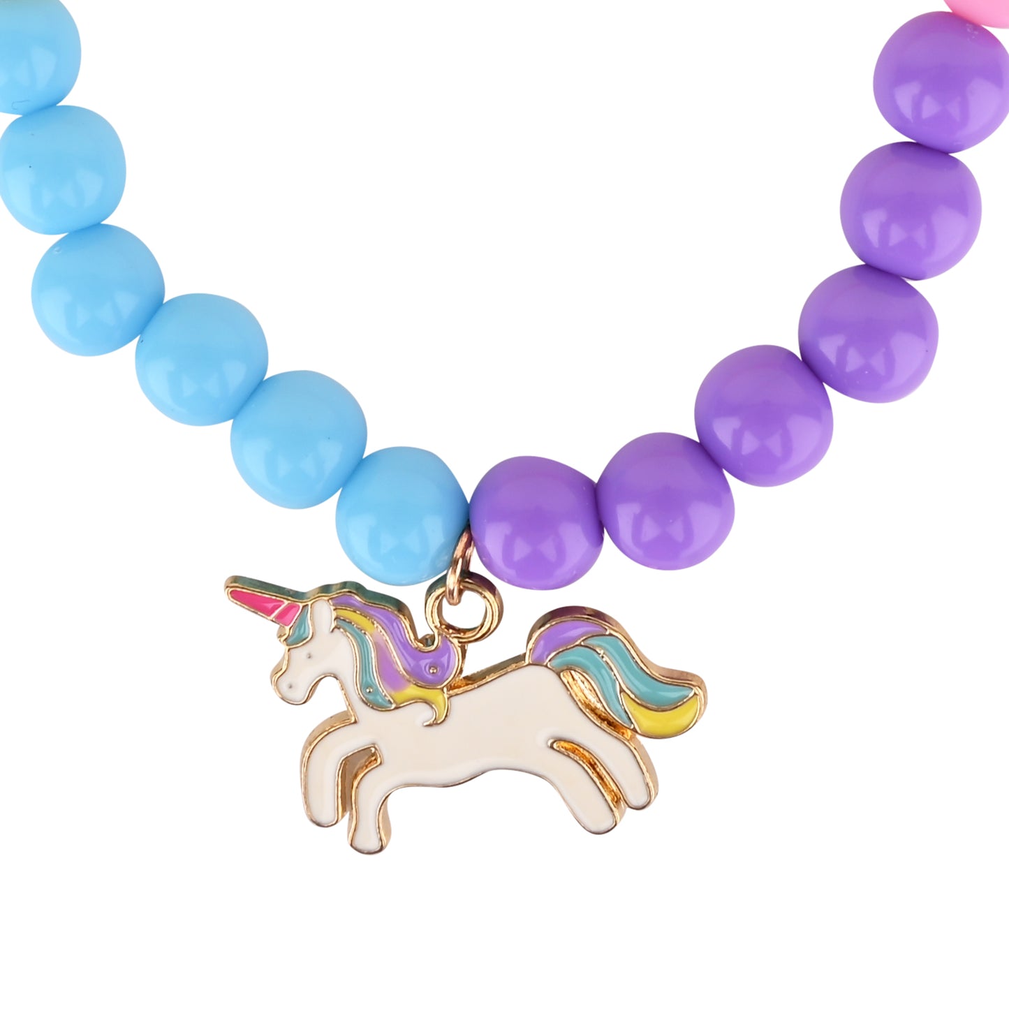 Unicorn Rainbow Charms Set of 2 Beaded Bracelets