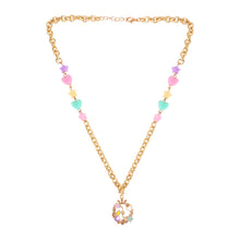 Load image into Gallery viewer, Floral Heart Charm Necklace & Bracelet Jewellery Set