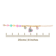 Load image into Gallery viewer, Floral Heart Charm Necklace & Bracelet Jewellery Set