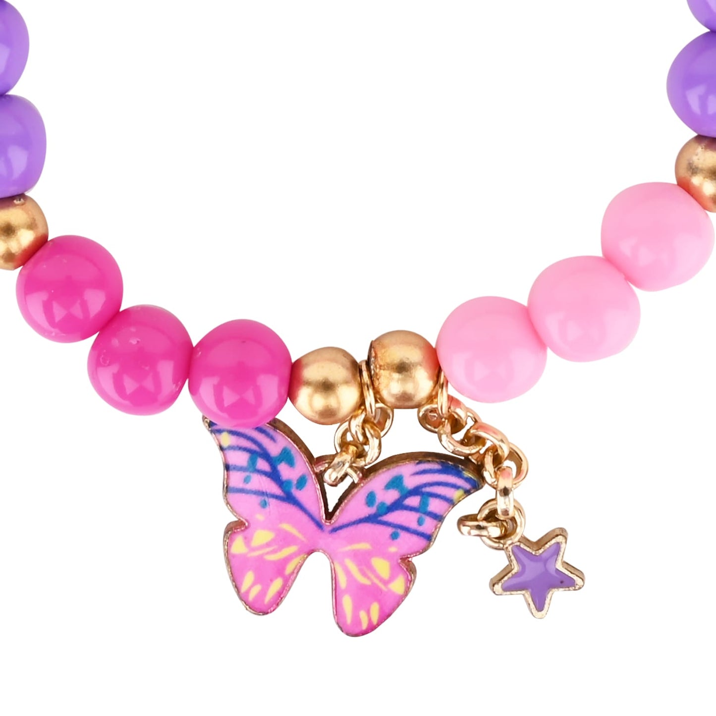 Butterfly Charm Beaded Bracelet