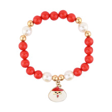 Load image into Gallery viewer, Christmas Santa Claus Necklace Beaded Bracelet Jewellery Set