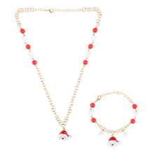 Load image into Gallery viewer, Christmas Santa Claus Necklace Bracelet Jewellery Set