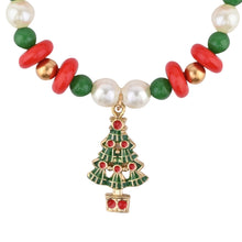 Load image into Gallery viewer, Christmas Charms Set of 2 Beaded Bracelets