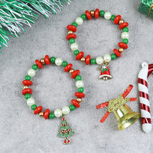 Load image into Gallery viewer, Christmas Charms Set of 2 Beaded Bracelets