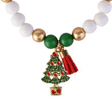 Load image into Gallery viewer, Christmas Tree Charm Beaded Bracelet