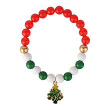 Load image into Gallery viewer, Christmas Tree Charm Beaded Bracelet