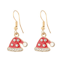 Load image into Gallery viewer, Christmas Cap Charm Earrings