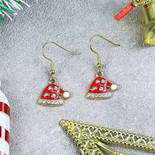 Load image into Gallery viewer, Christmas Cap Charm Earrings