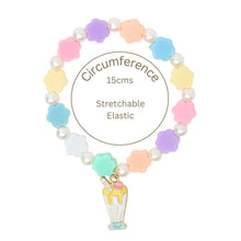 Load image into Gallery viewer, Ice-Cream Donut Charms Set of 2 Beaded Bracelets
