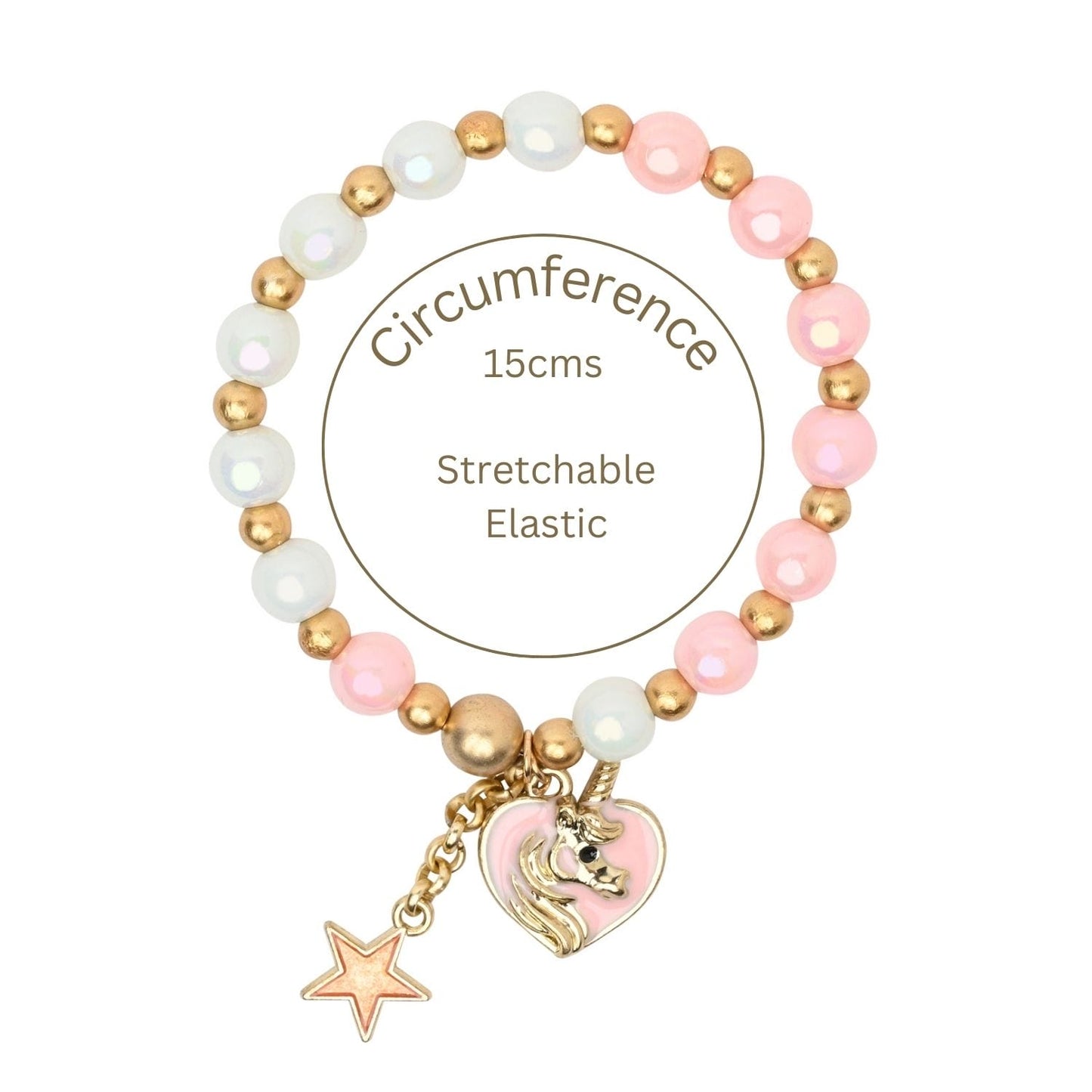 Unicorn Charm Beaded Bracelet