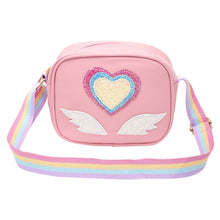 Load image into Gallery viewer, Glitter Heart Sling Bag - Pink