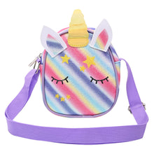 Load image into Gallery viewer, Unicorn Glitter Sling Bag - Purple