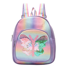 Load image into Gallery viewer, Butterfly Glitter Sequin Fashion Backpack - Purple