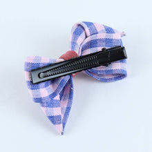 Load image into Gallery viewer, Fabric Bow Hair Clips - Set of 2 - Pink Green