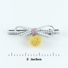 Load image into Gallery viewer, Pom Pom Hair Clips - Set of 2 - Yellow
