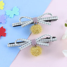 Load image into Gallery viewer, Pom Pom Hair Clips - Set of 2 - Yellow