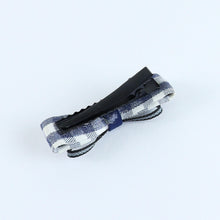 Load image into Gallery viewer, Chequered Fabric Bow Hair Clips - Set of 4 - Blue Pink