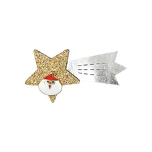 Load image into Gallery viewer, Glitter Hair Clips Christmas Charms - Set of 2 Gold::Silver