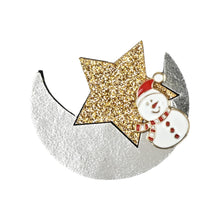 Load image into Gallery viewer, Glitter Hair Clips Christmas Charms - Set of 2 Gold::Silver