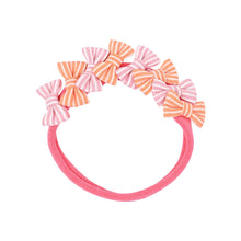 Load image into Gallery viewer, New Born Soft Head Band Multi-Bow - Pink Orange