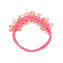 Load image into Gallery viewer, New Born Soft Head Band Multi-Bow - Pink Orange