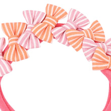 Load image into Gallery viewer, New Born Soft Head Band Multi-Bow - Pink Orange
