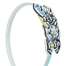 Load image into Gallery viewer, Striped Bows Hair Band - Blue