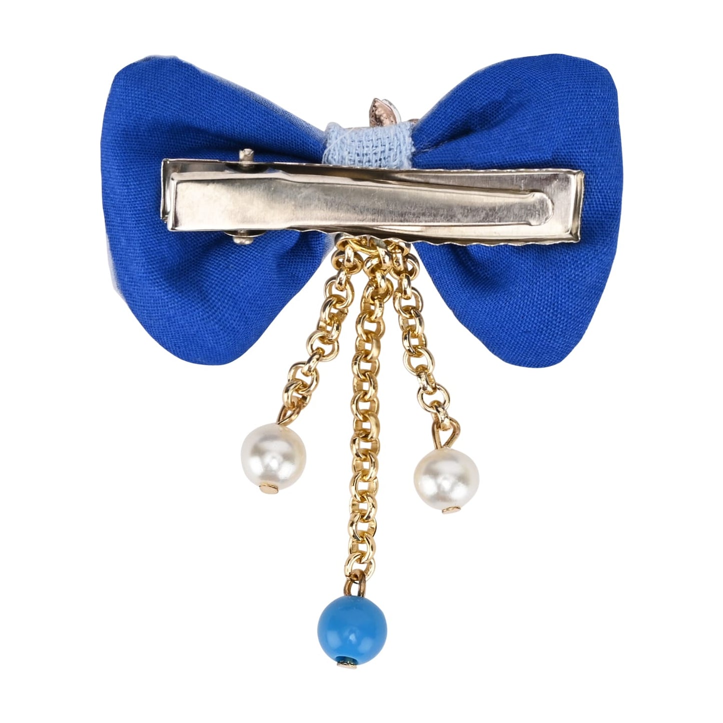 Floral Charm Bow Hair Clips - Set of 2