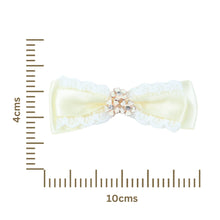 Load image into Gallery viewer, Floral Charm Bow Hair Clip