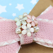 Load image into Gallery viewer, Floral Charm Bow Hair Clip