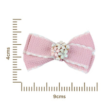 Load image into Gallery viewer, Floral Charm Bow Hair Clip