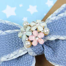Load image into Gallery viewer, Floral Charm Bow Hair Clip