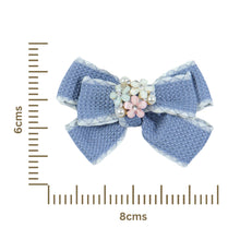 Load image into Gallery viewer, Floral Charm Bow Hair Clip